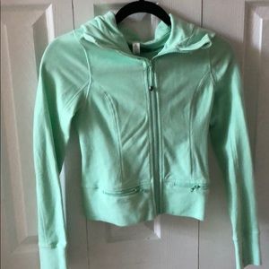 Lululemon Mint Green zip up hoodie